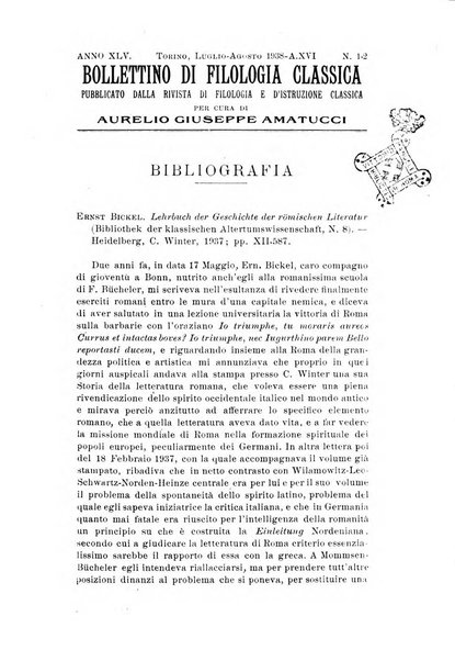 Bollettino di filologia classica