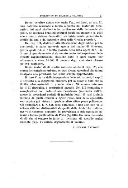 Bollettino di filologia classica