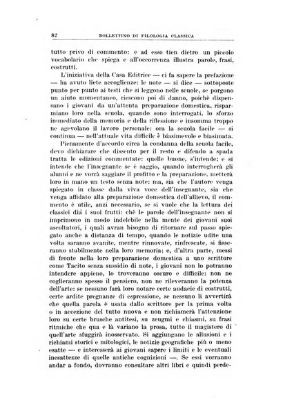 Bollettino di filologia classica