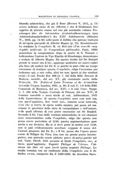 Bollettino di filologia classica