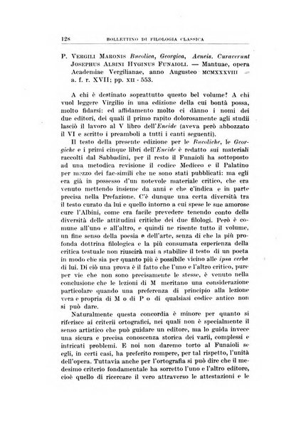 Bollettino di filologia classica