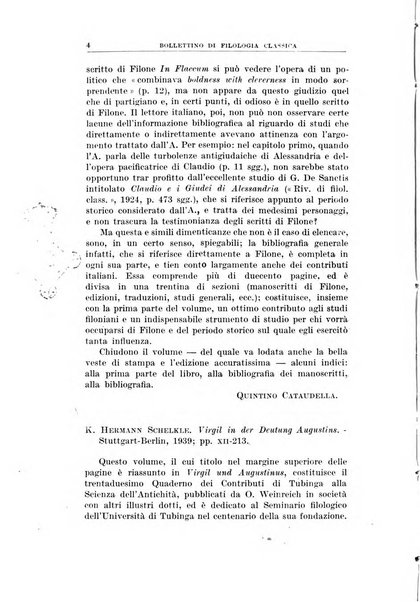 Bollettino di filologia classica