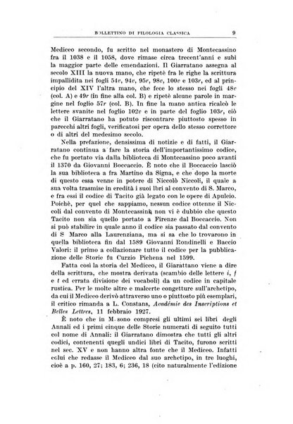 Bollettino di filologia classica