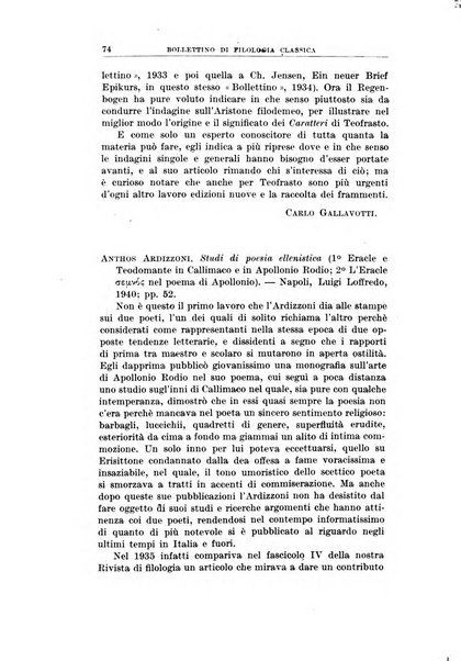 Bollettino di filologia classica