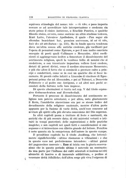 Bollettino di filologia classica