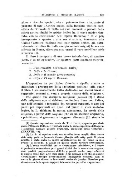 Bollettino di filologia classica