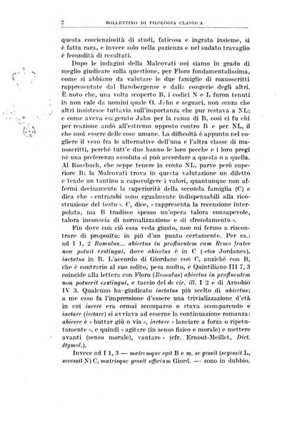 Bollettino di filologia classica