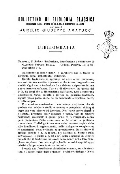 Bollettino di filologia classica