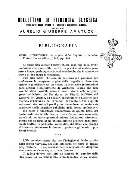 Bollettino di filologia classica