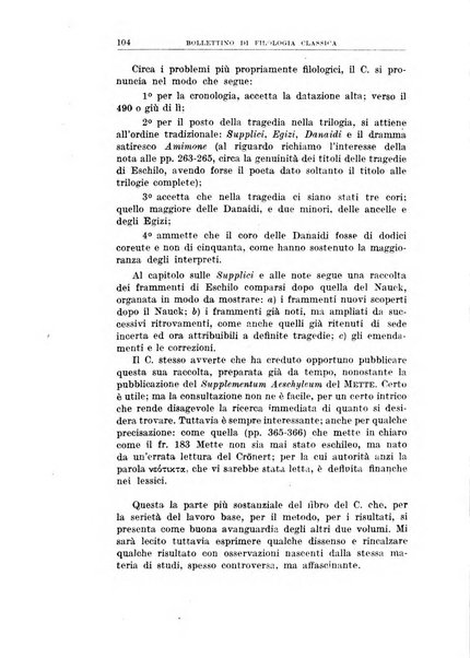 Bollettino di filologia classica