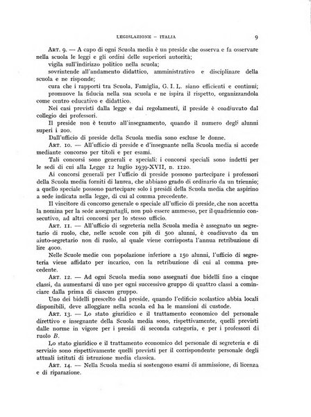 Bollettino di Legislazione scolastica comparata