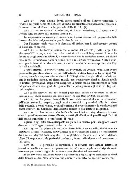 Bollettino di Legislazione scolastica comparata