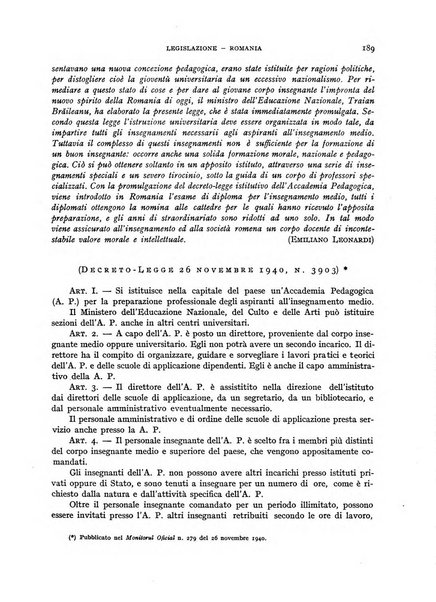 Bollettino di Legislazione scolastica comparata