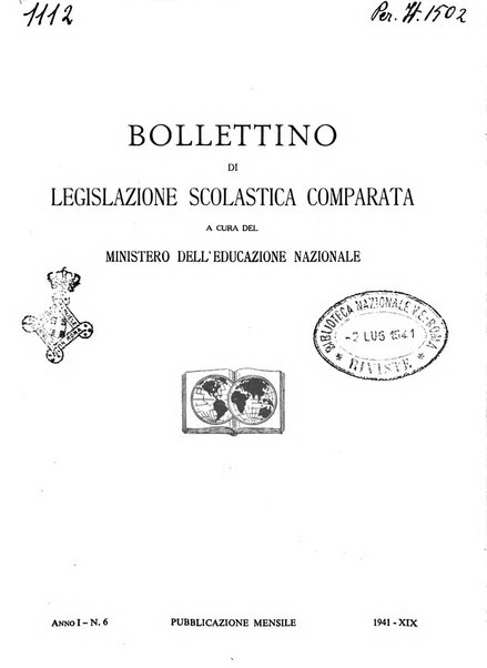 Bollettino di Legislazione scolastica comparata