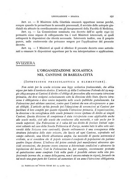 Bollettino di Legislazione scolastica comparata