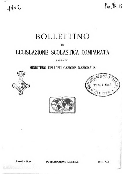 Bollettino di Legislazione scolastica comparata