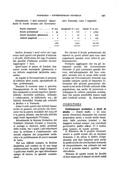 Bollettino di Legislazione scolastica comparata