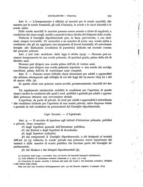 Bollettino di Legislazione scolastica comparata