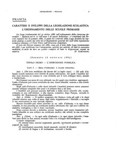 Bollettino di Legislazione scolastica comparata