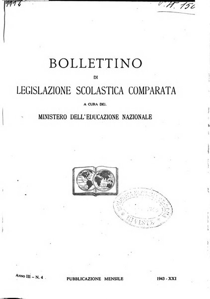 Bollettino di Legislazione scolastica comparata