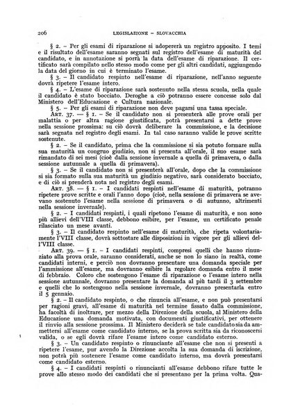 Bollettino di Legislazione scolastica comparata