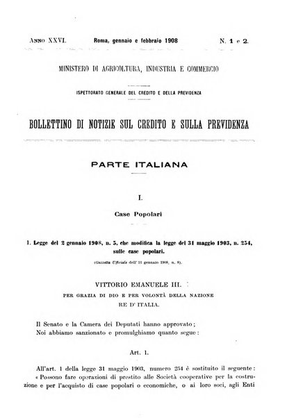 Bollettino di notizie sul credito e la previdenza