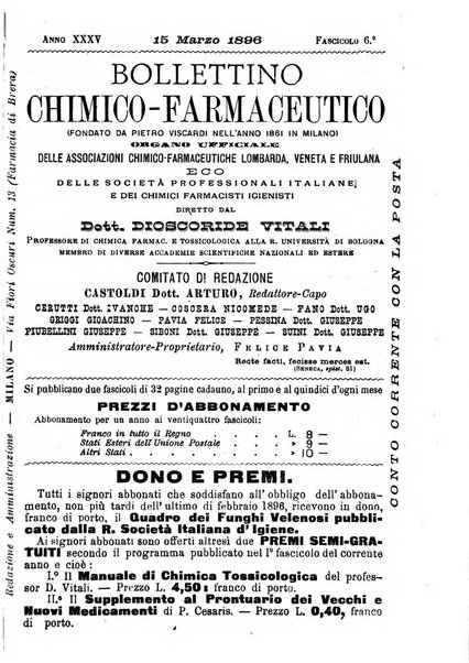 Bollettino farmaceutico organo dell'Associazione farmaceutica lombarda e della Società farmaceutica di mutua previdenza