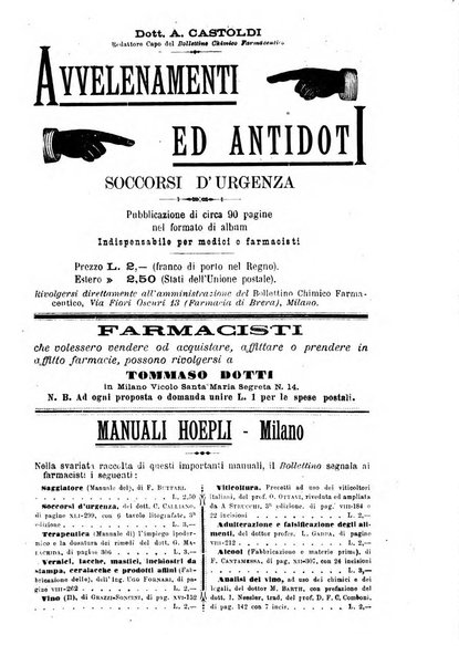 Bollettino farmaceutico organo dell'Associazione farmaceutica lombarda e della Società farmaceutica di mutua previdenza