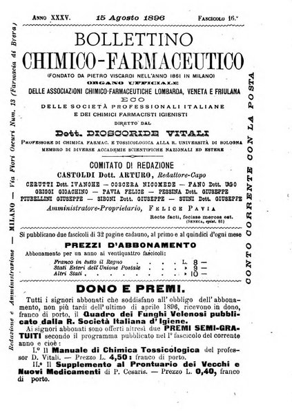 Bollettino farmaceutico organo dell'Associazione farmaceutica lombarda e della Società farmaceutica di mutua previdenza