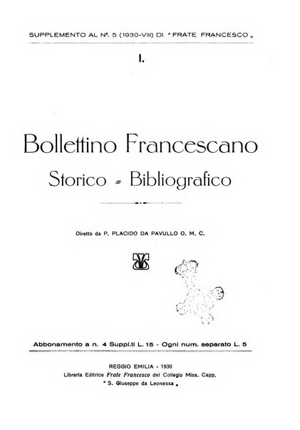 Bollettino francescano storico-bibliografico