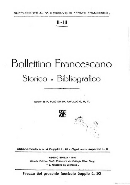 Bollettino francescano storico-bibliografico