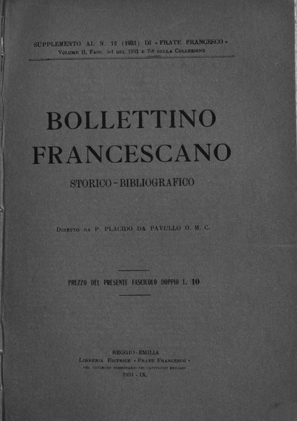 Bollettino francescano storico-bibliografico