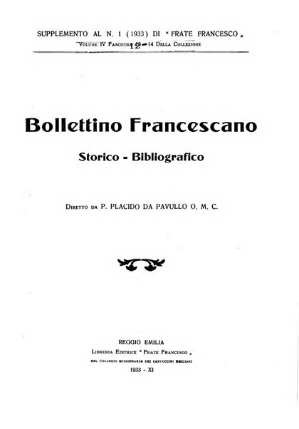 Bollettino francescano storico-bibliografico