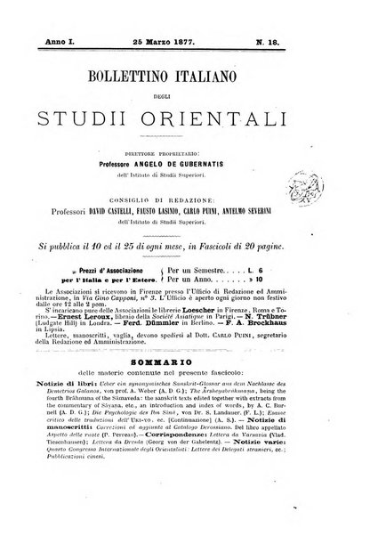 Bollettino italiano degli studii orientali