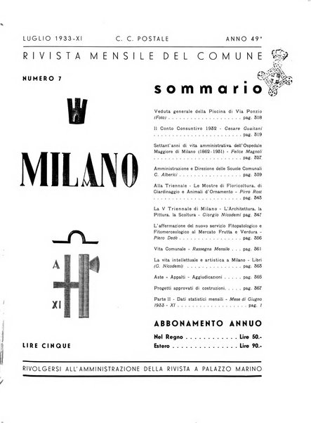 Milano rivista mensile del Comune