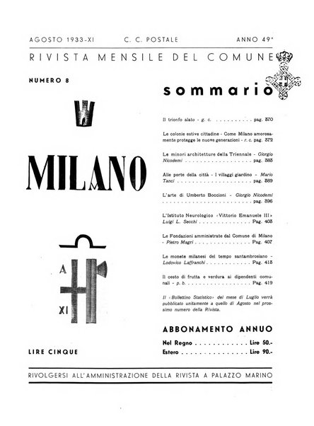 Milano rivista mensile del Comune