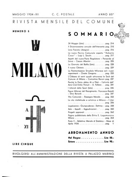 Milano rivista mensile del Comune