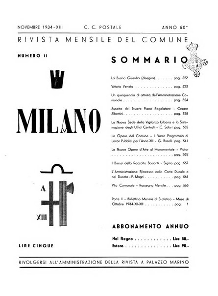 Milano rivista mensile del Comune