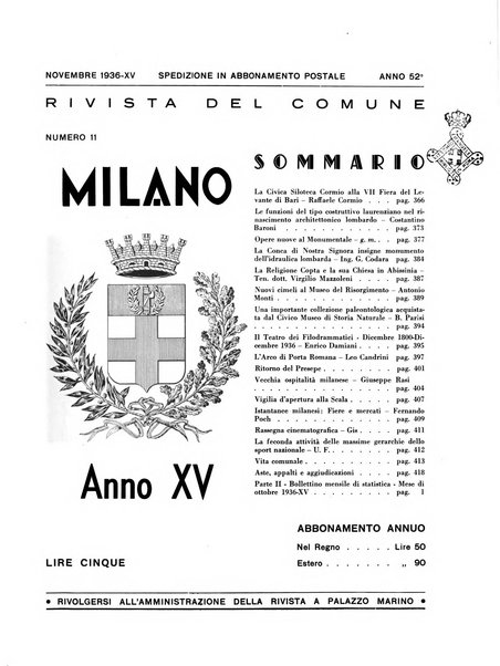 Milano rivista mensile del Comune