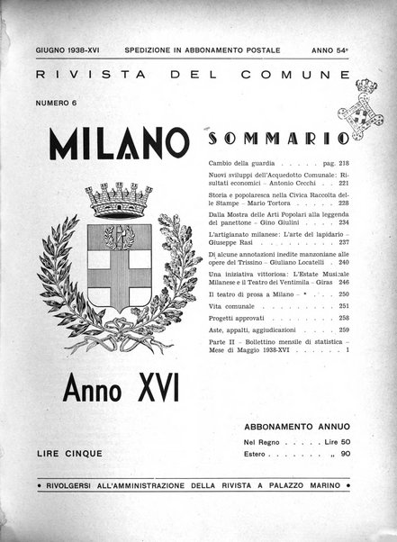 Milano rivista mensile del Comune