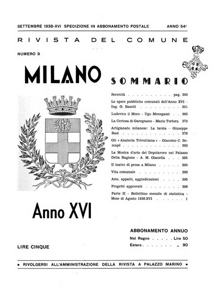 Milano rivista mensile del Comune