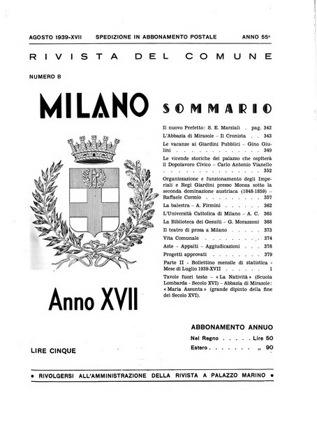 Milano rivista mensile del Comune