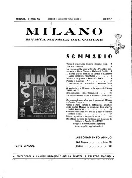 Milano rivista mensile del Comune