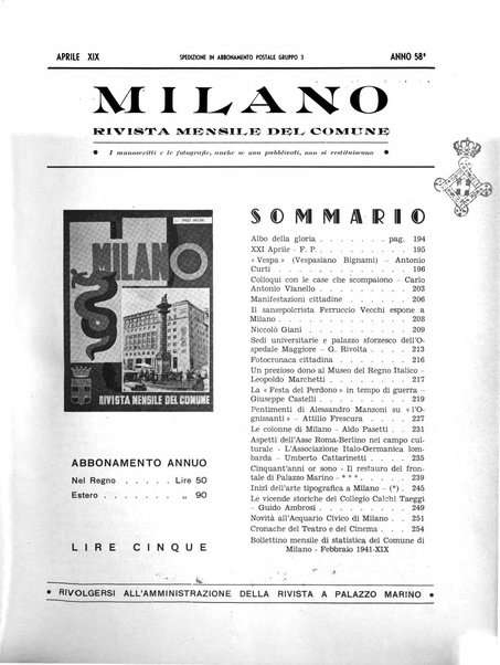 Milano rivista mensile del Comune