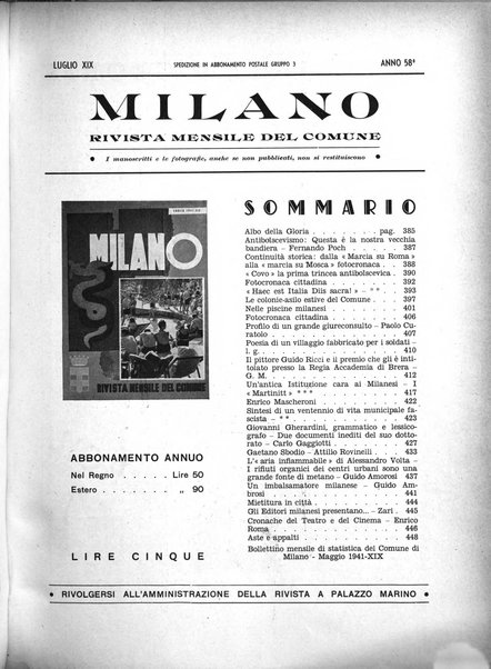 Milano rivista mensile del Comune