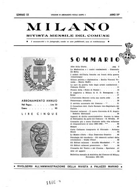 Milano rivista mensile del Comune