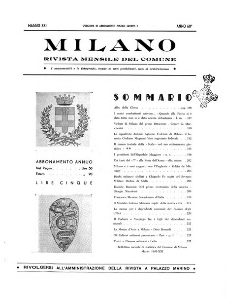 Milano rivista mensile del Comune