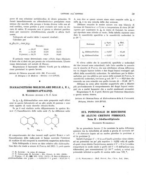 Bollettino scientifico della Facoltà di chimica industriale di Bologna