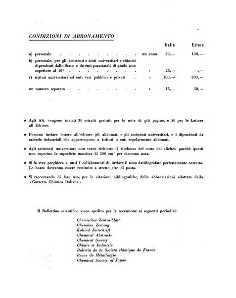 Bollettino scientifico della Facoltà di chimica industriale di Bologna