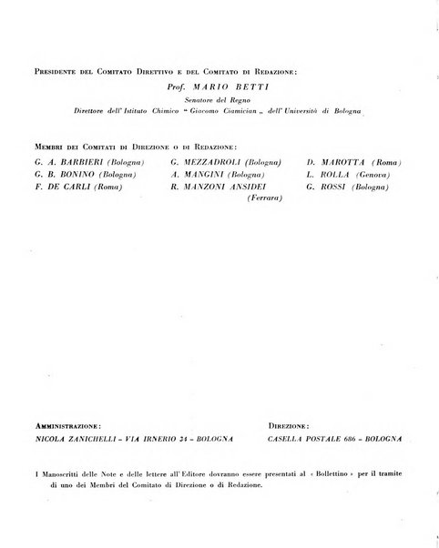 Bollettino scientifico della Facoltà di chimica industriale di Bologna